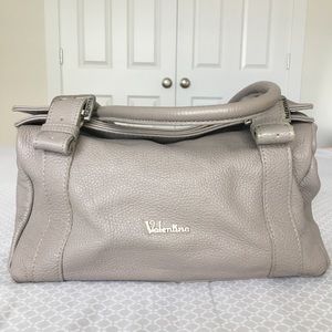 Valentina Gray Leather Purse